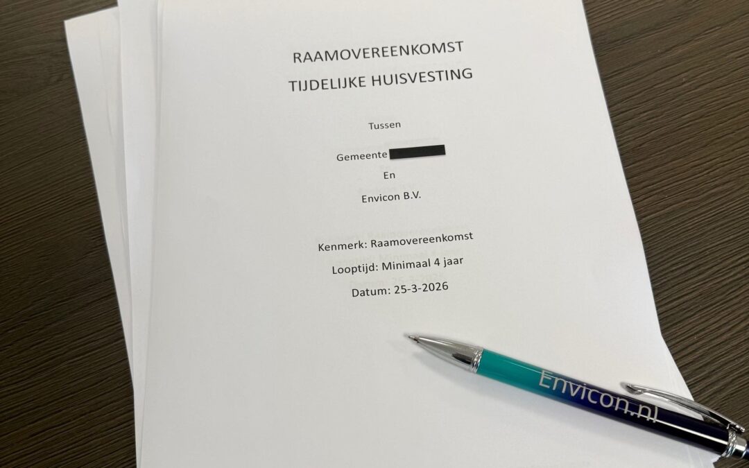 Envicon krijgt aanbesteding gegund en sluit nieuwe raamovereenkomst met gemeente